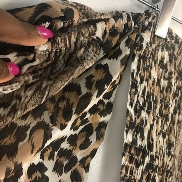 SOIÉBLU Leopard and Snake Print Off Shoulder Maxi Dress Size Small - Picture 6 of 8